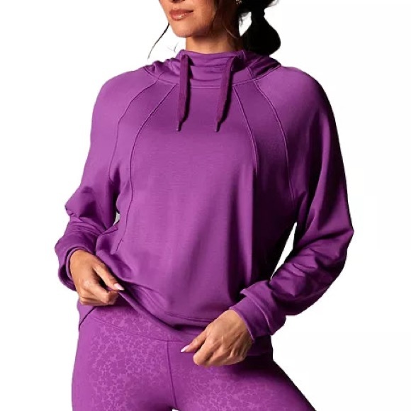Tavi Cozy Paneled Hoodie in Violet - Picture 1 of 7